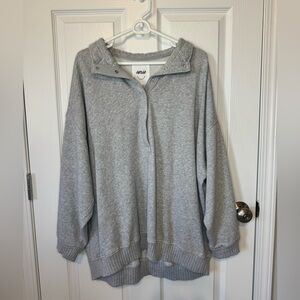 NWOT Aerie Oh Snap! Sweatshirt Light Gray Large